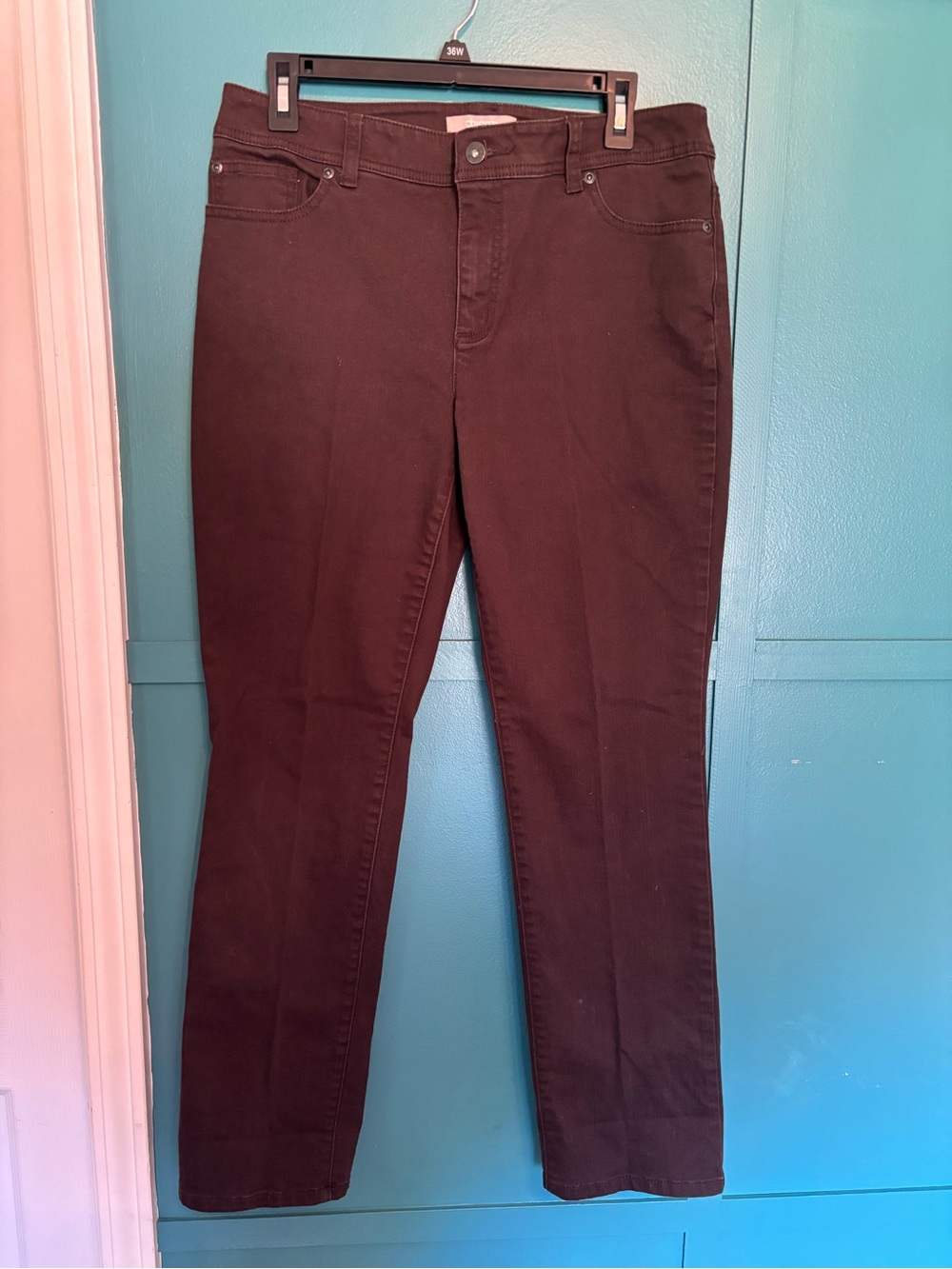 Chico's Women's Straight-Leg Jeans in Dark Brown Size 1 Short